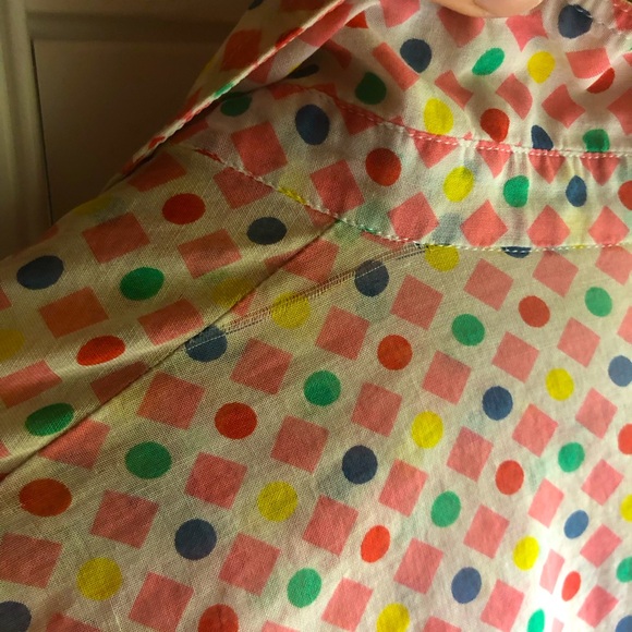 Vintage Guy Laroche 2 piece blouse. Delightful, playful pattern, 100% Cotton. - Picture 3 of 15